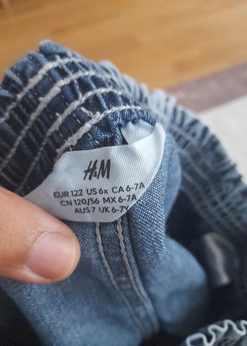 6 Yaş Beden Düğmeli Gri Mavi Erkek Kot Şort