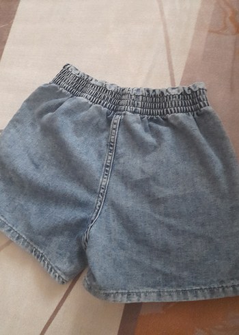 H&M Düğmeli Gri Mavi Erkek Kot Şort