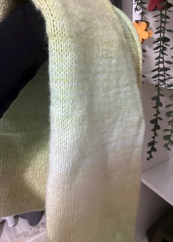 Yeşil Örgü Kadın Şal - Görsel 2