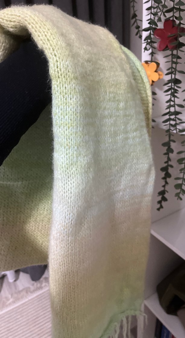 Yeşil Örgü Kadın Şal - Görsel 2