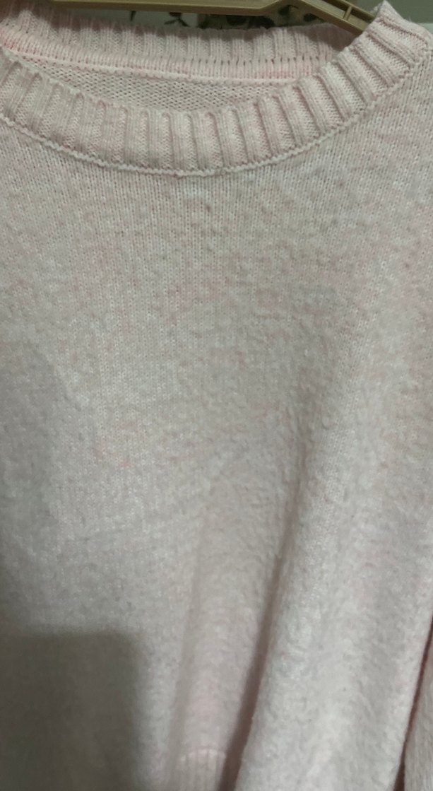 Pembe Örgü Kadın Kazak - Görsel 2