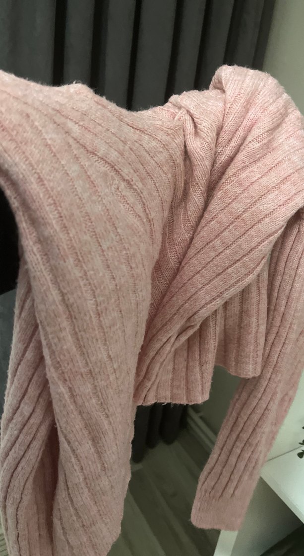 Pembe pinterest Örgü Kadın Kazak - Görsel 3