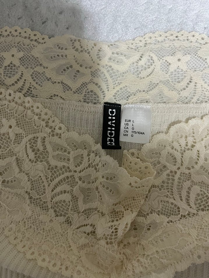 Dantel Detaylı Straplez Bej Bluz - Görsel 2