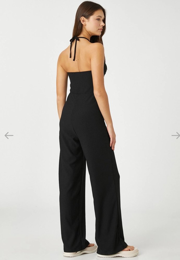 Siyah Straplez Uzun Tulum - Görsel 4