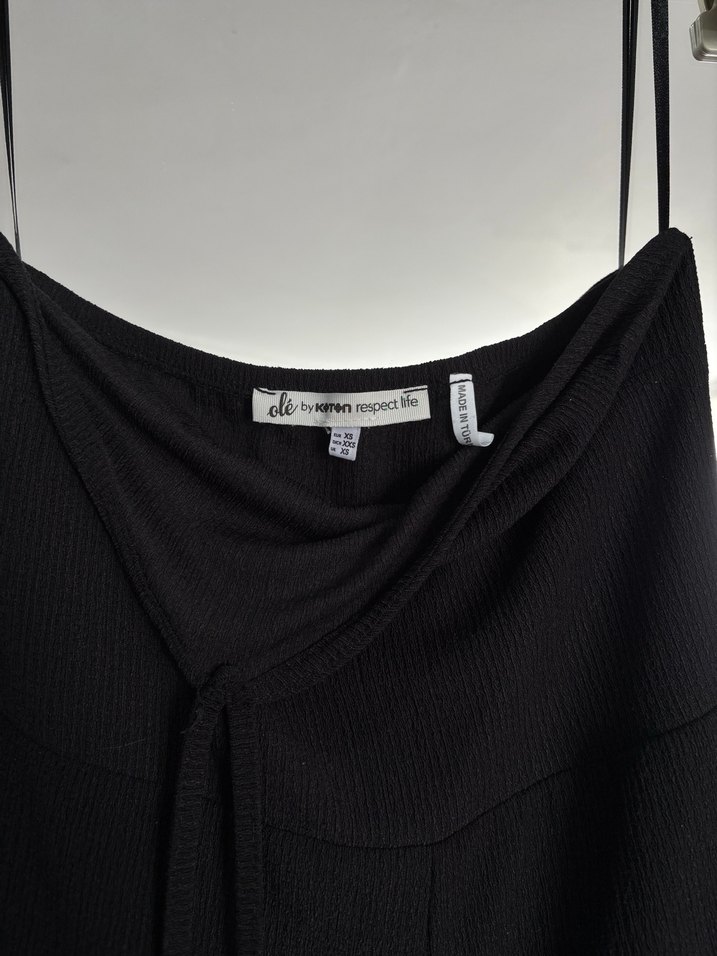 Siyah Straplez Uzun Tulum - Görsel 5