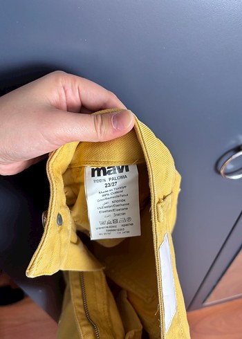 Kadın Camel Midi Bol Kesim Kot Pantolon - Görsel 5