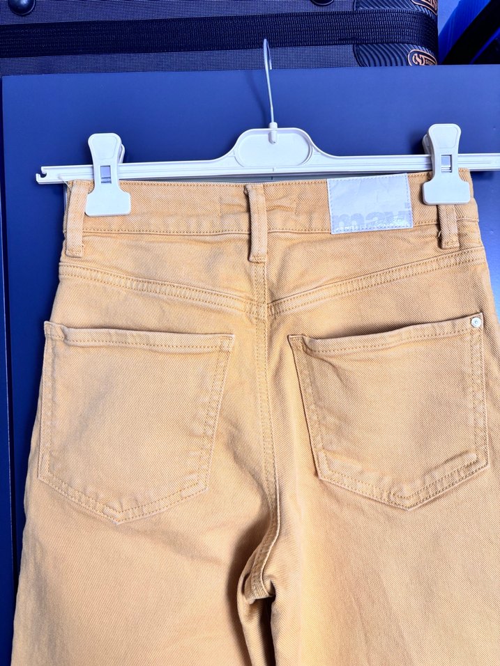 Kadın Camel Midi Bol Kesim Kot Pantolon - Görsel 3