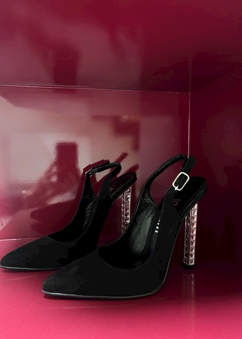 Valmenti Siyah Kadın Stiletto Topuklu Ayakkabı - Görsel 8