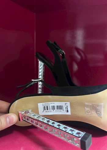 Valmenti Siyah Kadın Stiletto Topuklu Ayakkabı - Görsel 6