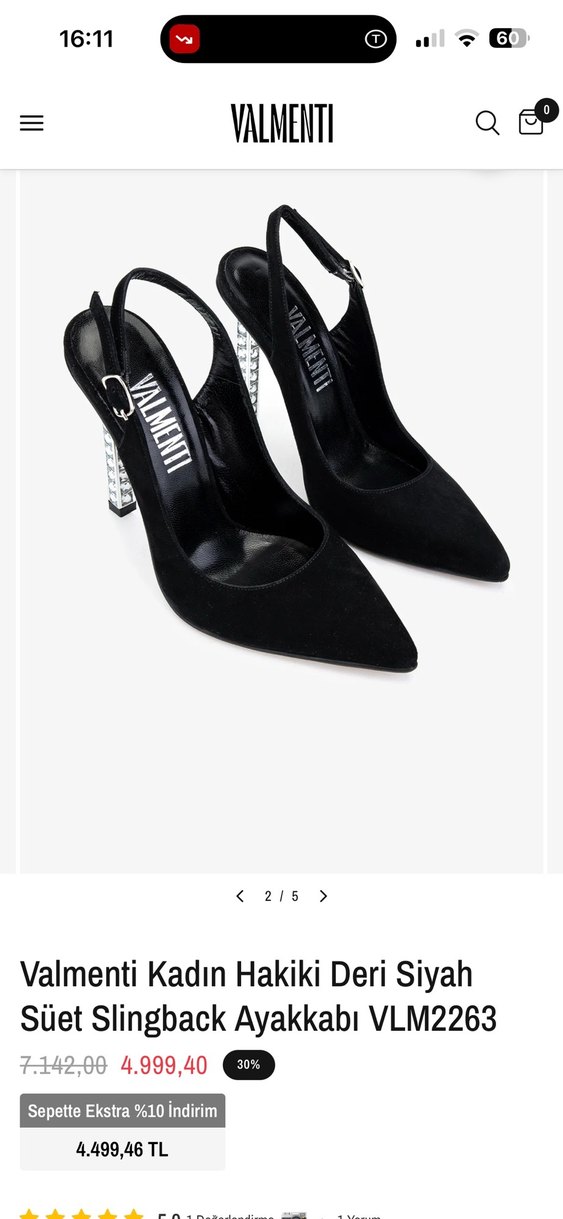 Valmenti Siyah Kadın Stiletto Topuklu Ayakkabı - Görsel 2