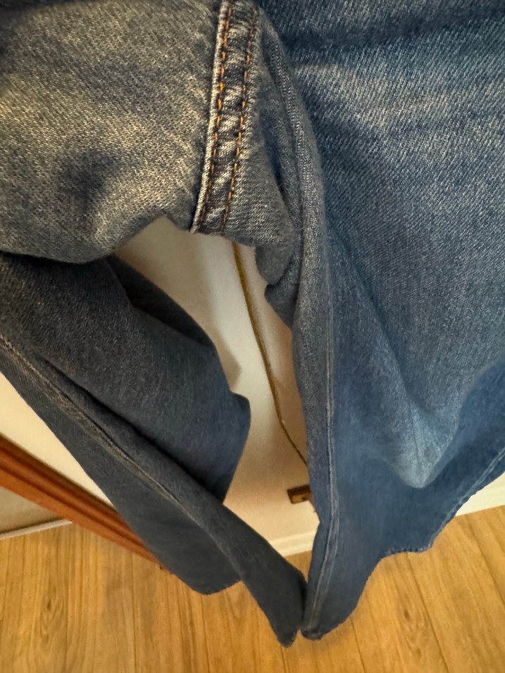 Zara kadın Yüksek Bel Mavi Denim Jean — görsel 5/7