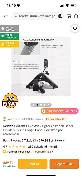  Beden El Ayak Egzersiz Pedalı