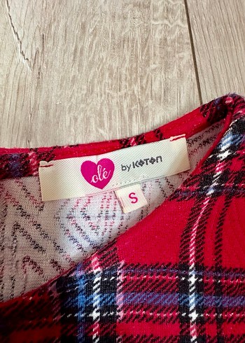 Kırmızı Kareli Pilili Elbise - Görsel 3