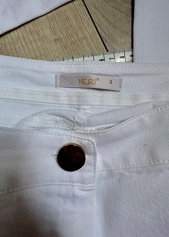 Beyaz Pamuklu Kadın Kumaş Pantolon - Görsel 7