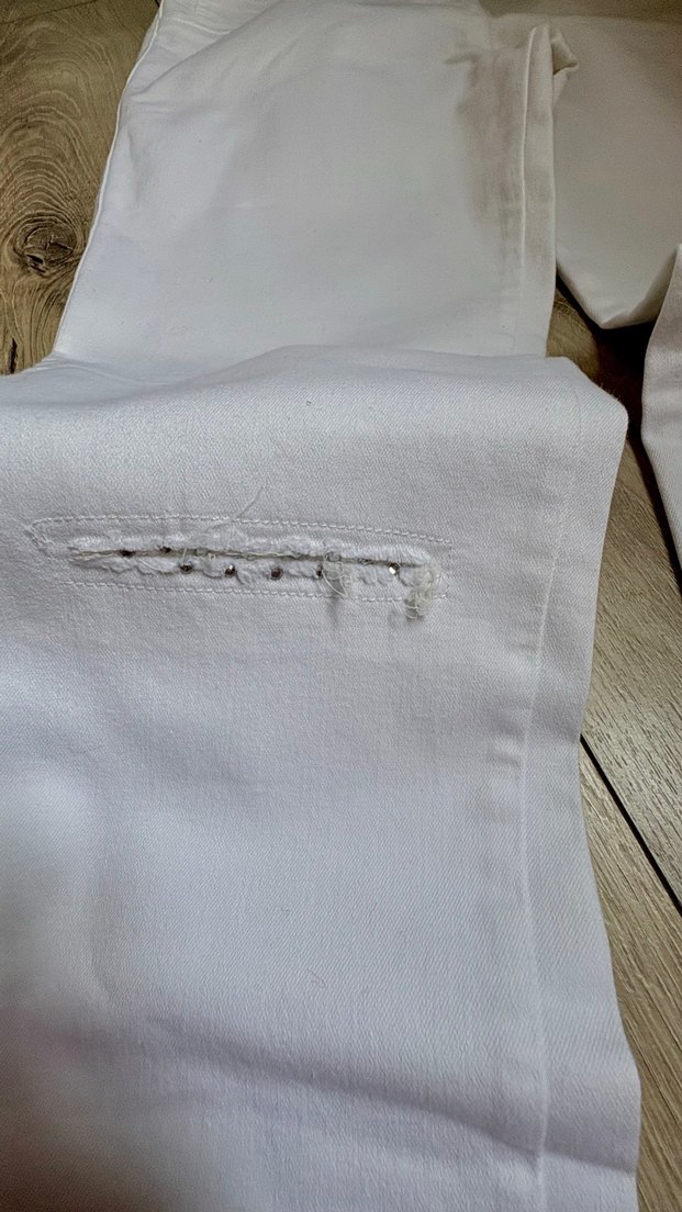 Beyaz Pamuklu Kadın Kumaş Pantolon - Görsel 2