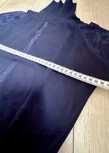 Lacivert Balıkçı Yaka İnce Triko Kazak - Görsel 2