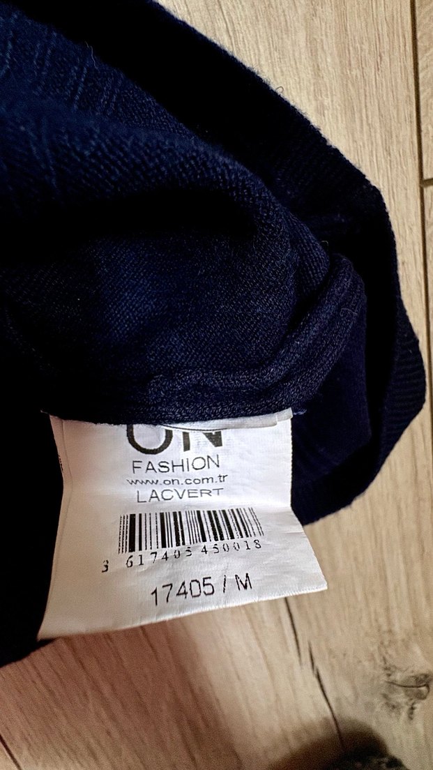 Lacivert Balıkçı Yaka İnce Triko Kazak - Görsel 5