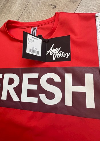 36 Beden kırmızı Renk Kırmızı Baskılı Oversize Sweatshirt