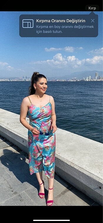 Trendyol & Milla Çok renkli saten elbise