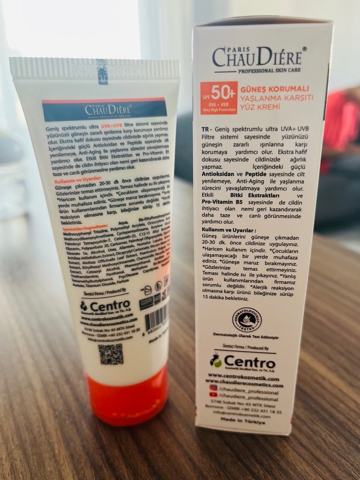 ChauDière SPF 50+ Yaşlanma Karşıtı Yüz Kremi - Görsel 3