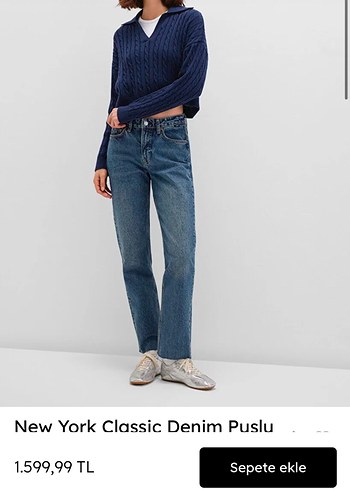 Mavi puslu jeans new york model - Görsel 6