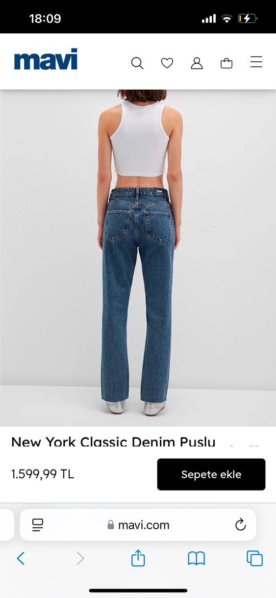 Mavi puslu jeans new york model - Görsel 5