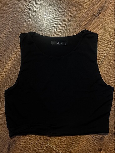 Siyah Halter Yaka Crop Üst