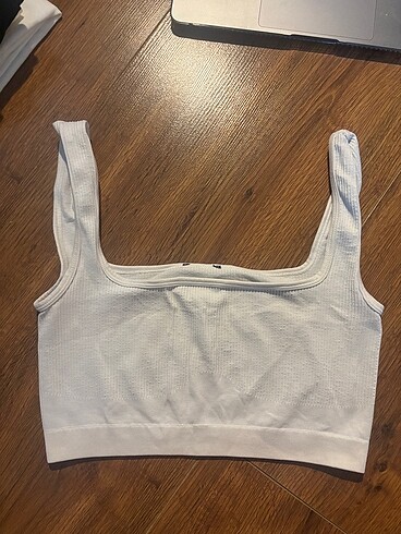Beyaz Askılı Crop Üst