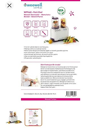 Beden Weewell buharlı pişirici ve sterilizasyon makinesi