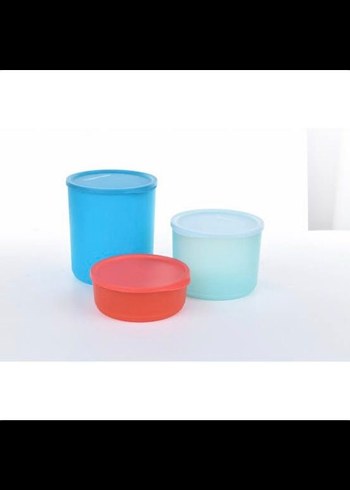 Tupperware Silindir Kaplar 3 lü - Görsel 5
