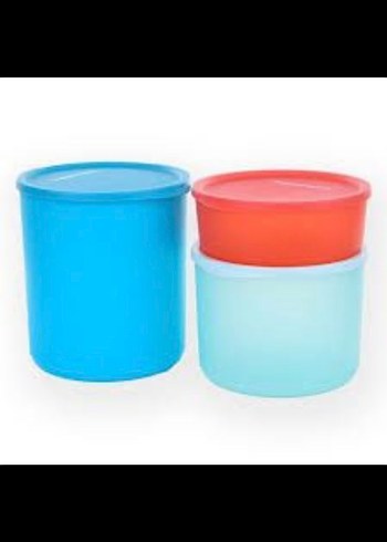Tupperware Silindir Kaplar 3 lü - Görsel 3