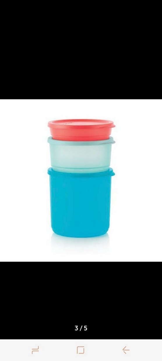 Tupperware Silindir Kaplar 3 lü - Görsel 4