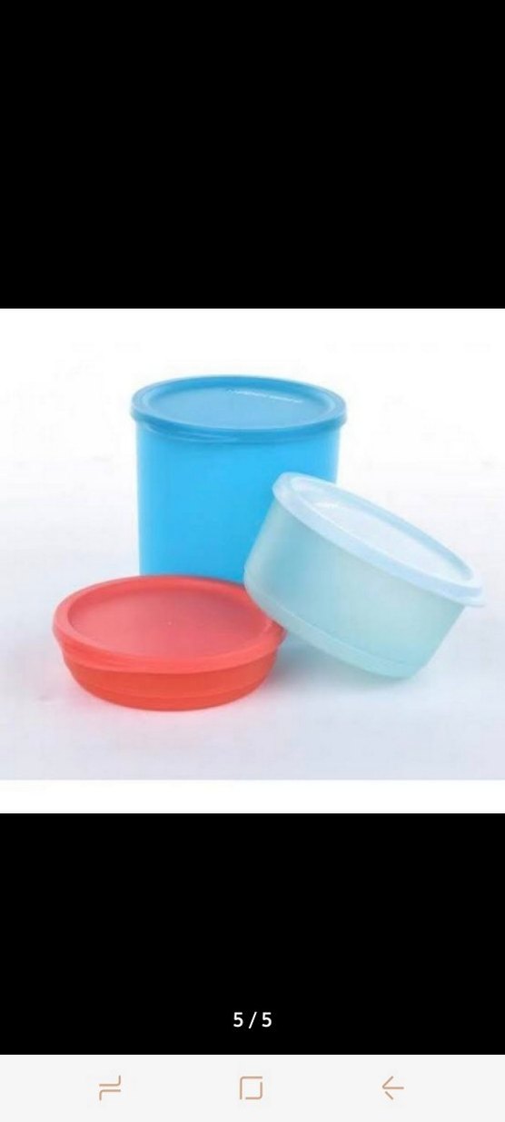 Tupperware Silindir Kaplar 3 lü - Görsel 2