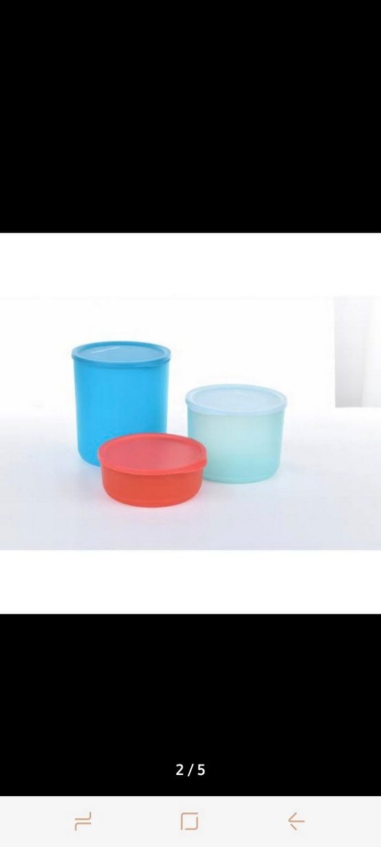 Tupperware Silindir Kaplar 3 lü - Görsel 5