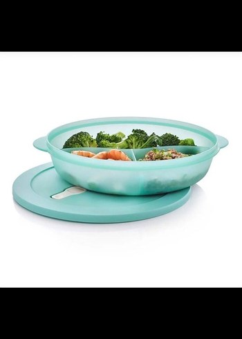 Tupperware Mikrodalga 3 Bölmeli Yuvarlak - Görsel 2