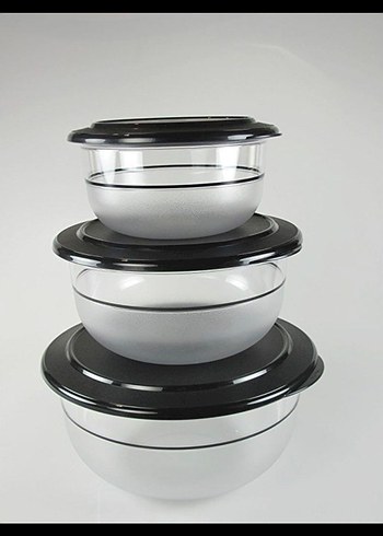 Tupperware Kristalin 3 lü Set Siyah - Görsel 2