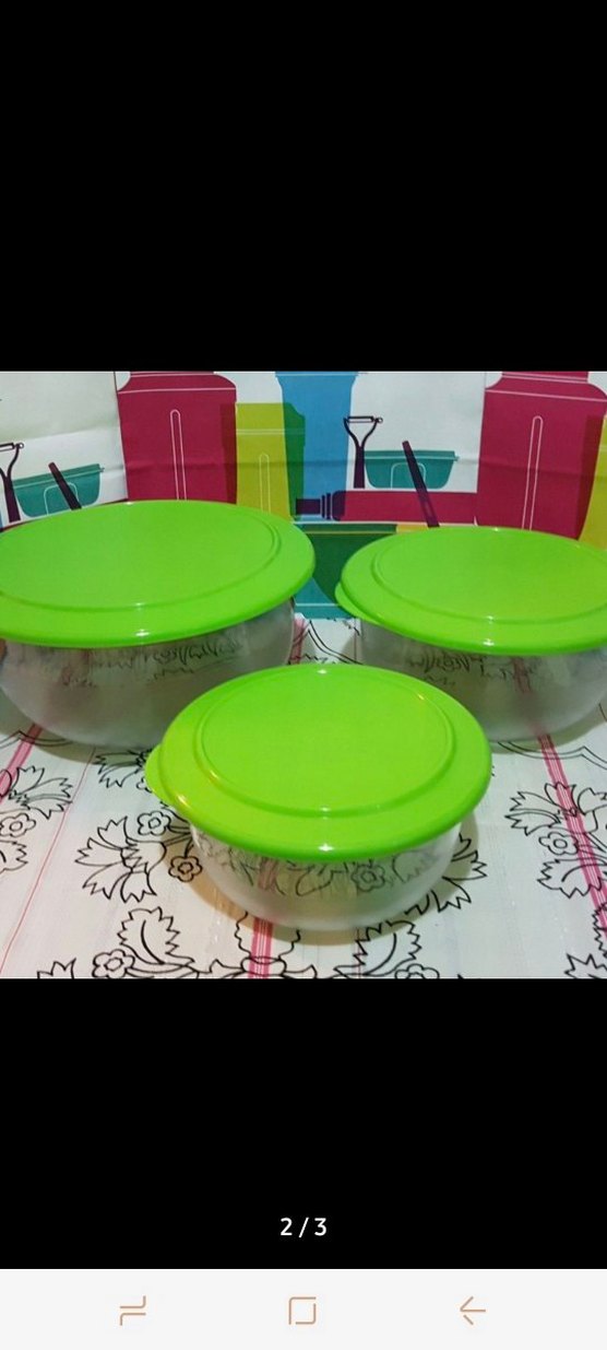 Tupperware Kristalin 3 lü Set Yeşil - Görsel 2