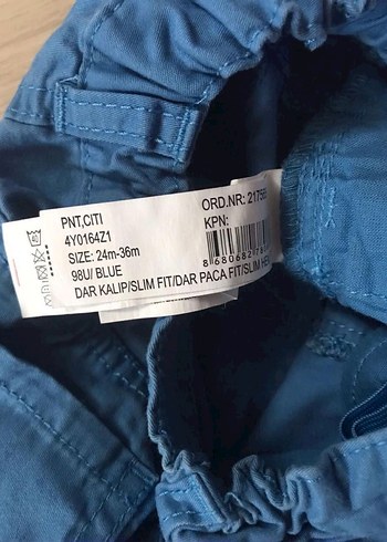Mavi Erkek Çocuk  Pantolon 2-3 yaş - Görsel 8