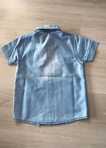 Erkek Çocuk Kısa Kollu Denim Gömlek 4 Yaş - Görsel 3