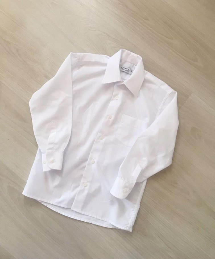 Erkek Çocuk Beyaz Uzun Kollu Gömlek M beden - Görsel 5