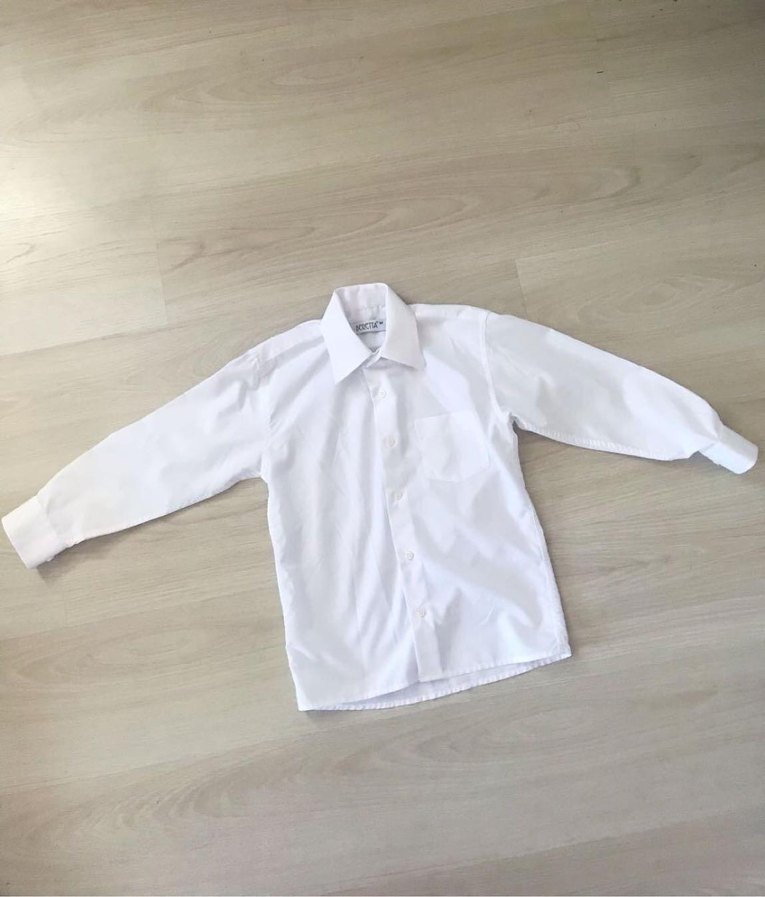 Erkek Çocuk Beyaz Uzun Kollu Gömlek M beden - Görsel 2