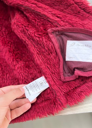 5 Yaş Beden bordo Renk Bordo Kürklü çocuk Ceket