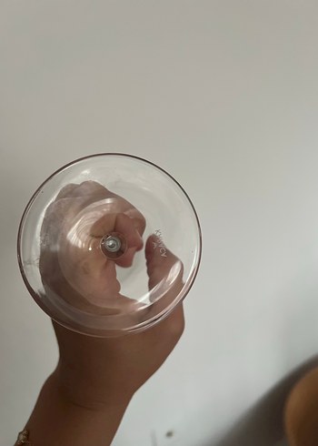  Beden Karaca Beyaz Çiçek Desenli İnce Ayaklı Bardak 11 adet