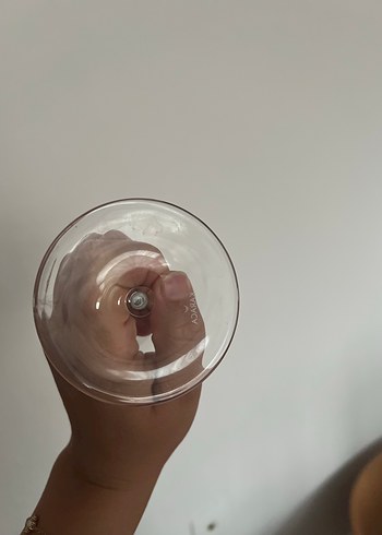  Beden beyaz Renk Karaca Beyaz Çiçek Desenli İnce Ayaklı Bardak 11 adet