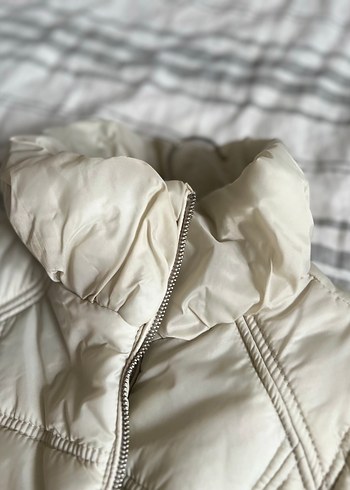 Beyaz Fermuarlı Kolsuz Kadın Yelek - Görsel 5