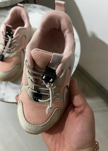Pembe Bağcıklı Kız Çocuk Spor Ayakkabı - Görsel 5
