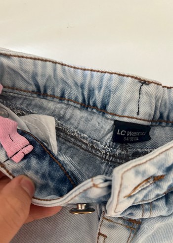 Düğmeli Gri çocuk Denim Pantolon - Görsel 4