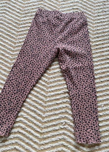 Pembe Leopar Desenli Kız Çocuk Pantolonu - Görsel 2