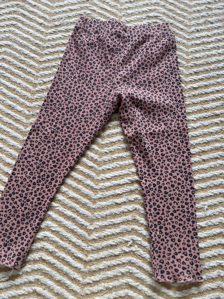 Pembe Leopar Desenli Kız Çocuk Pantolonu - Görsel 2