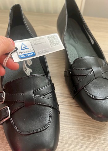 Tokalı Siyah Deri Kadın Topuklu Ayakkabı - Görsel 5